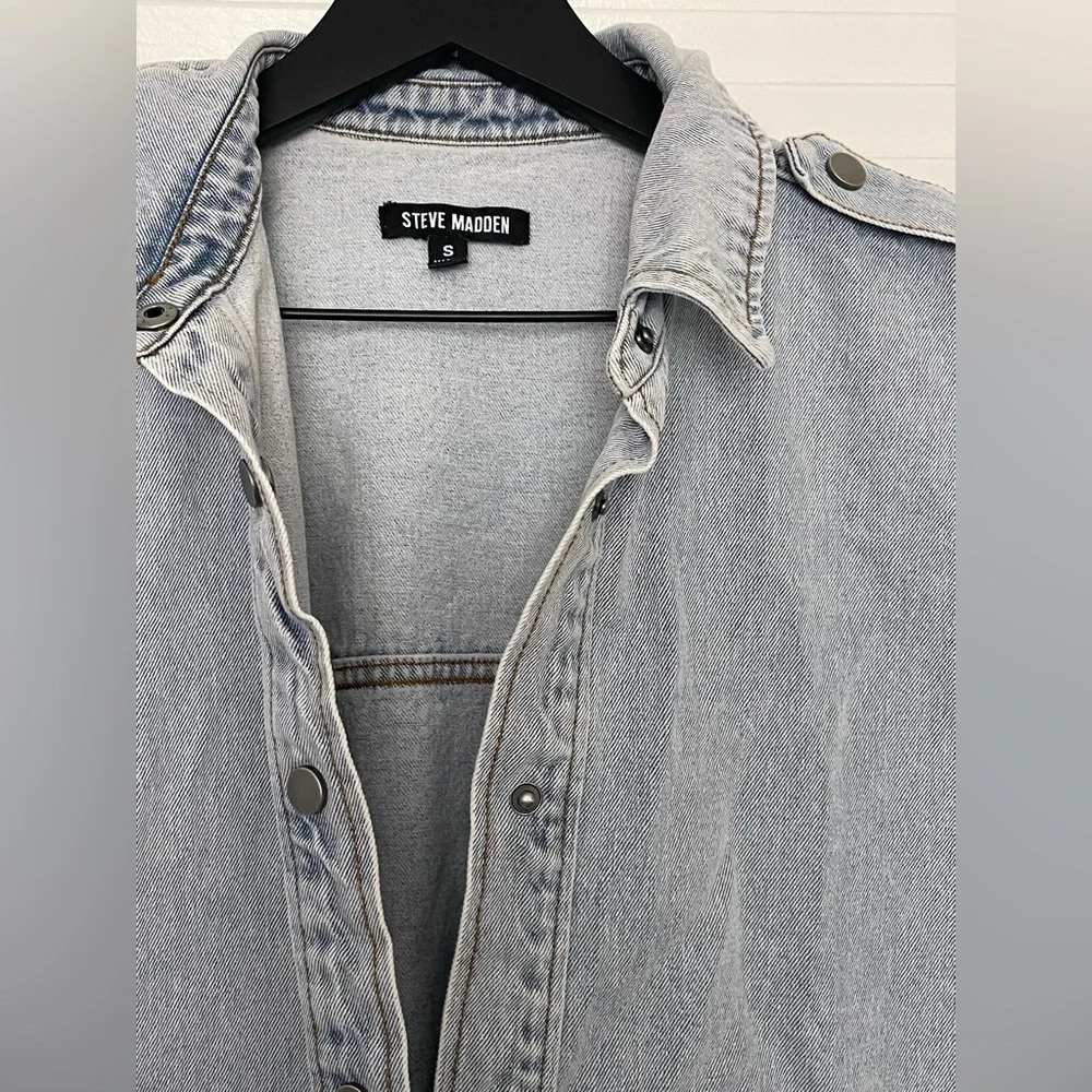 Steve Madden denim shirt dress - Picture 4 of 6